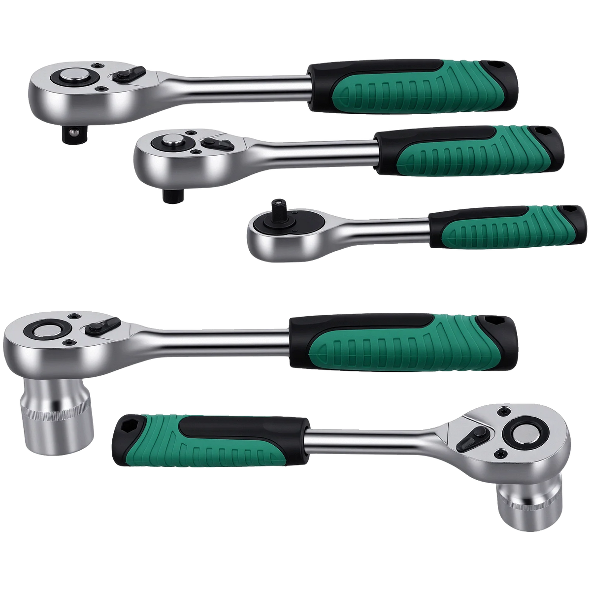 Podofo Set di 216 Pezzi di Utensili Avanzati per Riparazione Auto, Set di Chiavi a Bussola da 1/4", 3/8", 1/2" con Chiave a Cricchetto a 24 Denti, Chiave a Cricchetto Ergonomica, Set di Utensili per Meccanici per Riparazione