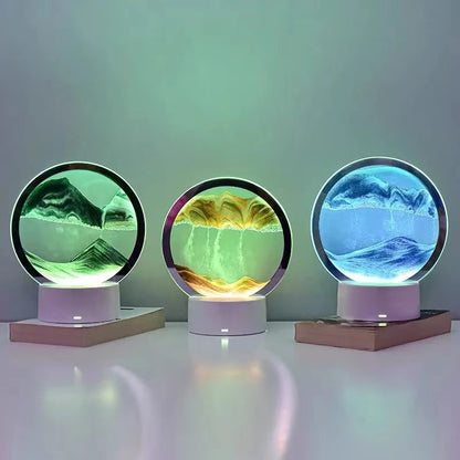 Clessidra creativa sabbie mobili luminose pittura ornamento arte soggiorno ufficio mobile TV luce decorazione di lusso regalo di compleanno