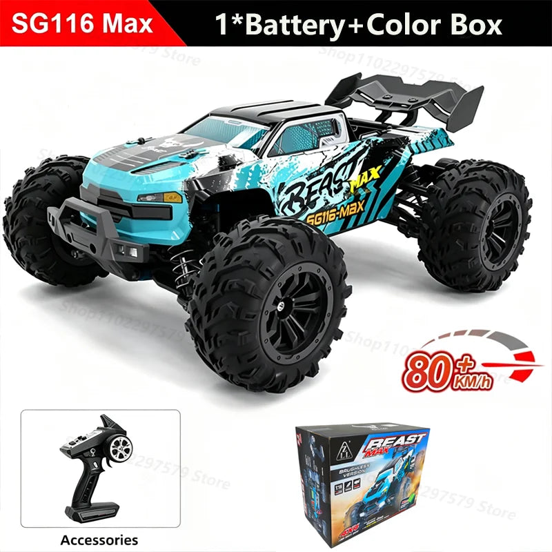 SG116 PRO, auto radiocomandata in scala 1/16, velocità massima 40 km/h, trazione integrale, fuoristrada, monster truck radiocomandato, veicolo da corsa 2.4G, giocattolo, regalo di compleanno per bambini, ragazzi e adulti.