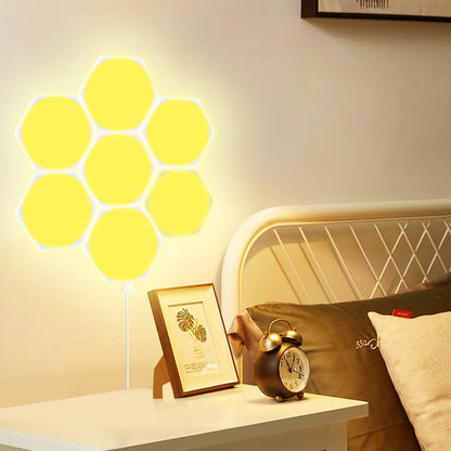 Lampada da parete a LED sottile Smart RGB Quantum Lamp APP Pickup Light per sala da gioco ufficio sfondo decorazione della parete luce notturna
