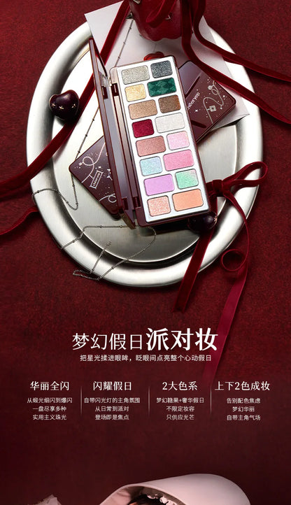 Qianyan Cheeryep Nuova Palette Ombretti 16 Colori Qianyan Glitter Camaleonte Opaco Perlescente Flash Plate Qian Yan Cowherd Sequins
