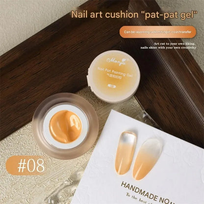 Gel Polish Cushion Effetto Ombre 5ml Nero Bianco Pesca, Gel per Nail Art French, Gel Sfumato UV/LED per Unghie