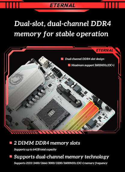 Scheda madre da gioco SOYO AMD B550M USB3.0 PCIE3.0 M.2 NVME Dual Channel DDR4 AM4 Socket supporta CPU Ryzen 5500 5600 5700X
