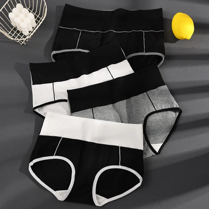4PCS Mutandine da donna a vita alta Body Shaper Biancheria intima Mutande di cotone traspirante Plus Size M-5XL Slip dimagranti slip femminili