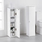 Set di 2 mobili da bagno con 3 ripiani rimovibili, larghezza 16 cm, mobiletto per WC, bianco