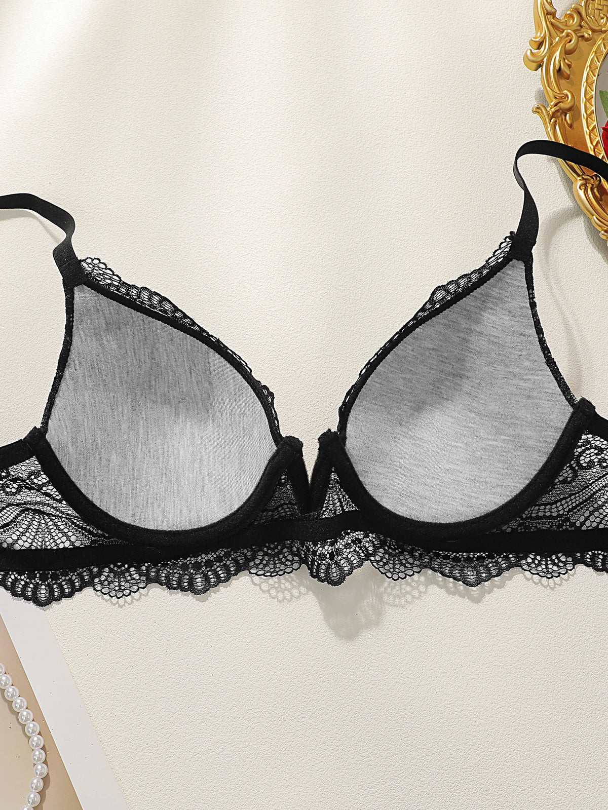 2024 Nuova ultima produzione e vendite da donna Pull Gathering Set di biancheria intima e biancheria intima in pizzo U093