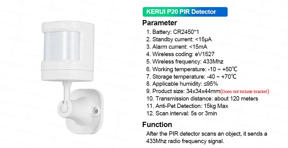 KERUI 2G WIFI GSM Sistema di Allarme Domestico Set Touch Screen da 4.3 pollici Sistema di Allarme di Sicurezza Tuya Smart App Alexa per la Casa Antifurto