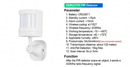 KERUI 2G WIFI GSM Sistema di Allarme Domestico Set Touch Screen da 4.3 pollici Sistema di Allarme di Sicurezza Tuya Smart App Alexa per la Casa Antifurto