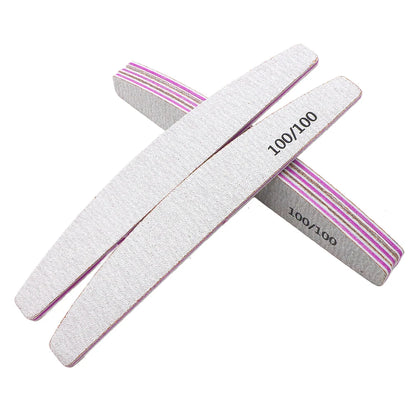5 pz/lotto lima per unghie Mix Color Limas 80/100/150/180/240 grana professionale carta vetrata rimozione cuticole Buffer File Set di strumenti per Manicure