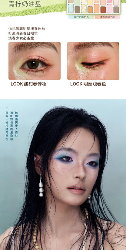 Qianyan Cheeryep Nuova Palette Ombretti 16 Colori Qianyan Glitter Camaleonte Opaco Perlescente Flash Plate Qian Yan Cowherd Sequins