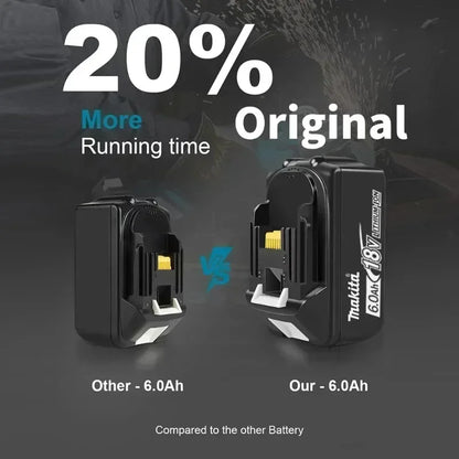 Batteria originale Makita 18V, 5Ah/6Ah, agli ioni di litio, per Makita BL1830, BL1815, BL1860, BL1840. Batteria di ricambio per utensili elettrici Makita.