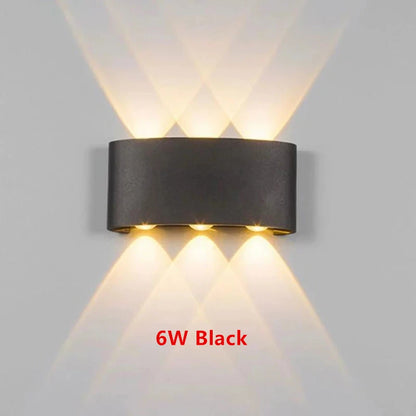 Lampada da parete a LED IP65 AC86-265V/DC12V-24V Illuminazione da giardino impermeabile per esterni Lampada da parete per scale per camera da letto interna in alluminio