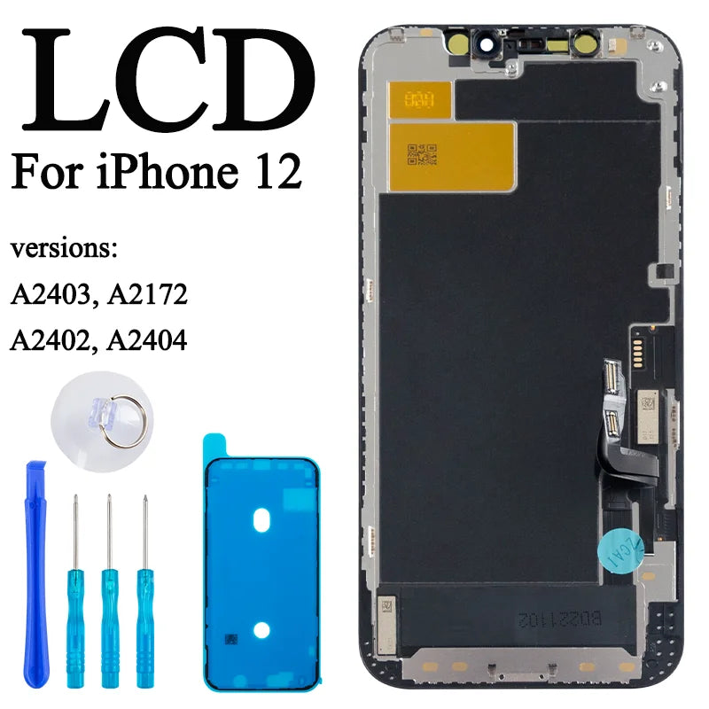 A2403 A2172 A2402 A2404 Testato al 100% Premium Lcd per IPhone 12 Nuovo Display Touch Screen Sostituzione Display di fabbrica con Touch 3D