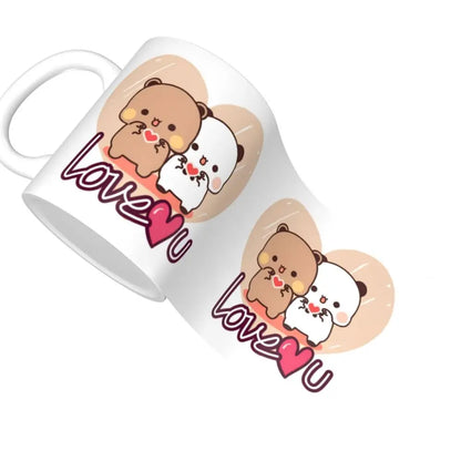 Tazze personalizzate per coppia Bubu Dudu Panda e Brownie Bear Tazza da caffè per tè al latte in ceramica fai-da-te