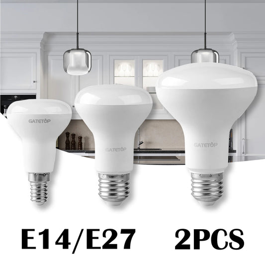2 pezzi Lampadine LED E27 E14 per bagno R50 R63 R80 220V 10W senza sfarfallio luce calda 3000K 6000K per casa soggiorno illuminazione interna