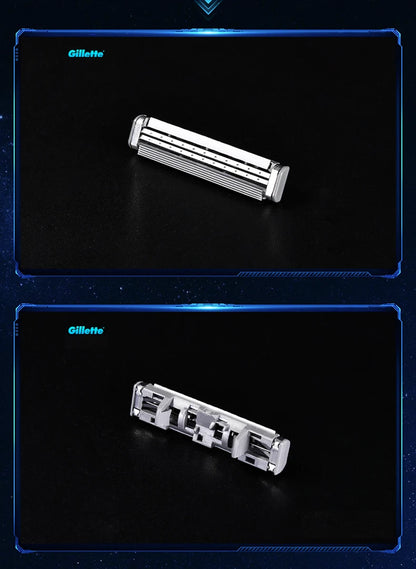 Gillette Sensor Excel Lama di rasoio da uomo Sostituisci testine Rasatura della barba Lame di rasoio a 2 strati per rasoio Vector 3