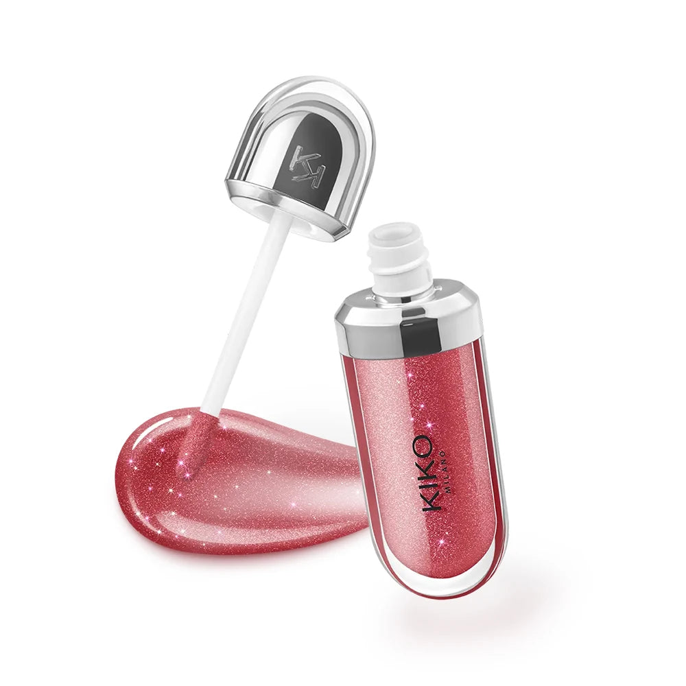 Rossetto KIKO Double Touch, gloss labbra 3D Hydra, resistente all'acqua, non trasferibile, tinta labbra non appiccicosa, effetto vetro, volumizzante, idratante, trucco per labbra