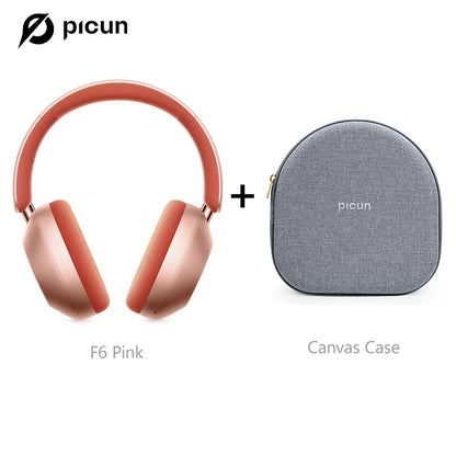 Picun F6 Cuffie wireless con cancellazione attiva del rumore Monitoraggio della testa Audio 3D 40mm Cuffie Bluetooth ANC ad alta risoluzione Controllo APP HIFI