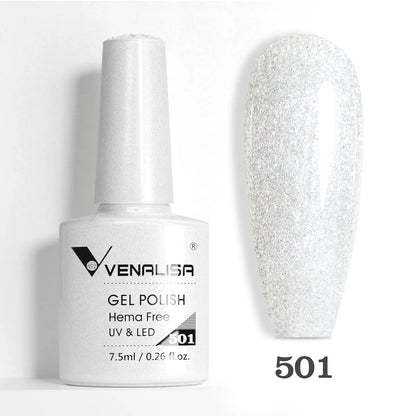 VENALISA Smalto gel per unghie da 7,5 ml Sparkle Glitter Diamante Brillante Colori estivi Semi permanente Soak off Vernice gel per unghie UV LED