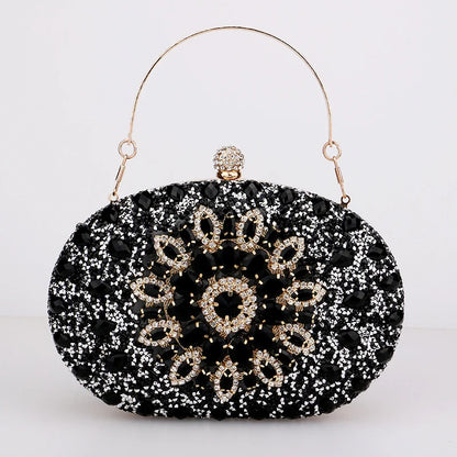 Diamond Crystal Women Make Up Cosmetic Evening Shoulder Messenger pochette borsa per telefono borsa dorata argentea rossa rosa nera