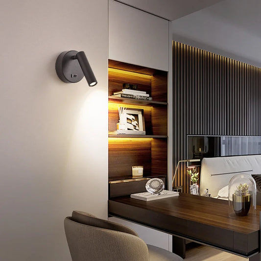 Interruttore lampada da parete moderna applique da parete a LED semplicità faretti illuminazione per interni decorazione della stanza per soggiorno camera da letto applique da comodino