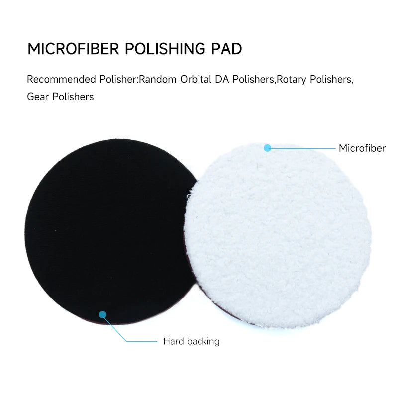 DETAILING Tampone per lucidatura in microfibra da 3/5/6/pollici per lucidatura per carrozzeria auto Ruote per lucidatura in micro fibra per lucidatrice per auto Lucidatura Ceretta
