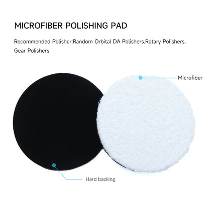 DETAILING Tampone per lucidatura in microfibra da 3/5/6/pollici per lucidatura per carrozzeria auto Ruote per lucidatura in micro fibra per lucidatrice per auto Lucidatura Ceretta