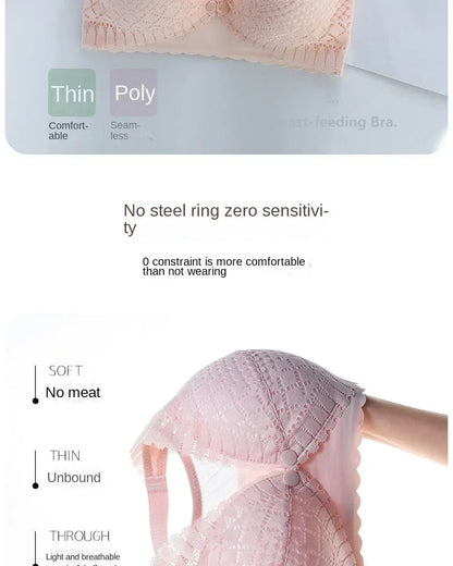 Reggiseno per allattamento premaman con bottone frontale Intimo raccolto regolabile Reggiseno per allattamento confortevole per l'allattamento di vestiti per donne incinte