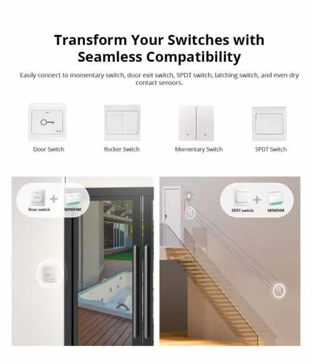 SONOFF MINIR4M Matter SONOFF MINI R4 Matter Sonoff Mini R4 Extreme Wifi Smart Switch Matter Relè con App EWeLink Homekit