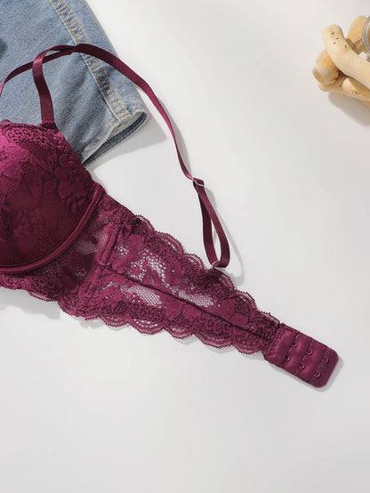 Reggiseno Pure Desire per donna – Reggiseno push-up con coppe 3/4 e ferretto, lingerie sexy in pizzo, reggiseno da festa     Coppa B-C L2957
