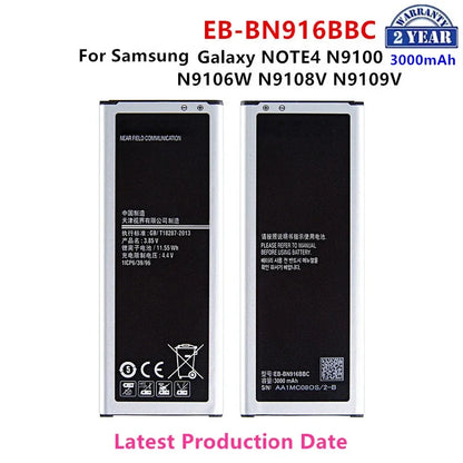 Nuovissima batteria EB-BN916BBC 3000mAh per Samsung Galaxy NOTE4 N9100 N9106W N9108V N9109V Note 4 batterie + WO