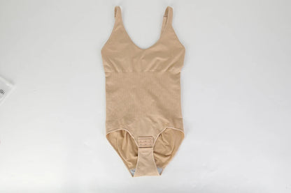 Body modellante da donna con scollo all'americana, controllo addominale, compressione, spalline convertibili, copertura totale, intimo modellante.