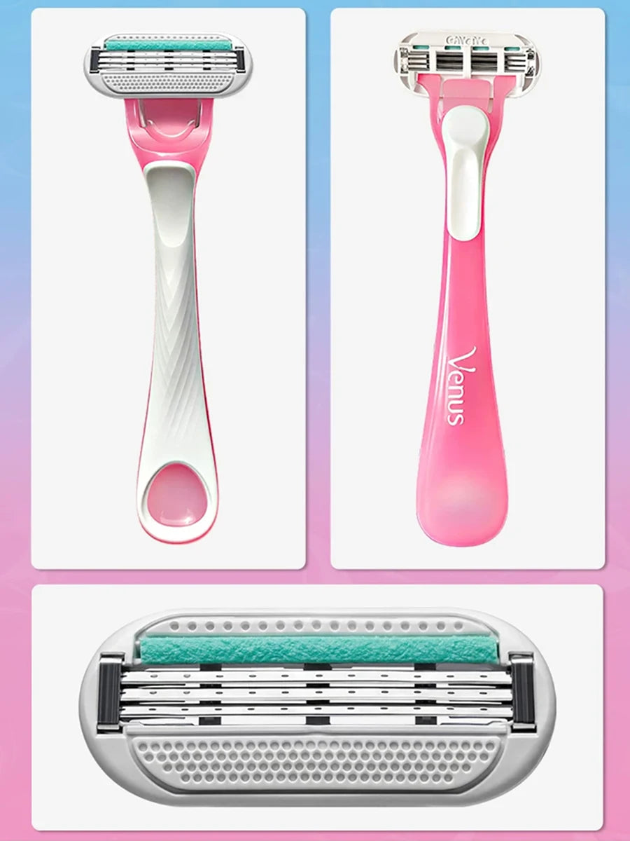 Rasoio Gillette Venus Tropical Mini Rosa con Striscia Lubrificante CloudSense e 3 Lame Flottanti per una Rasatura Liscia (1 Pezzo)