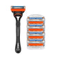 Set Rasoio Gillette Fusion 5 con 5 Lame Ultra-Sottili, Striscia Lubrificante e Rifinitore Posteriore, Disponibile in Diverse Specifiche