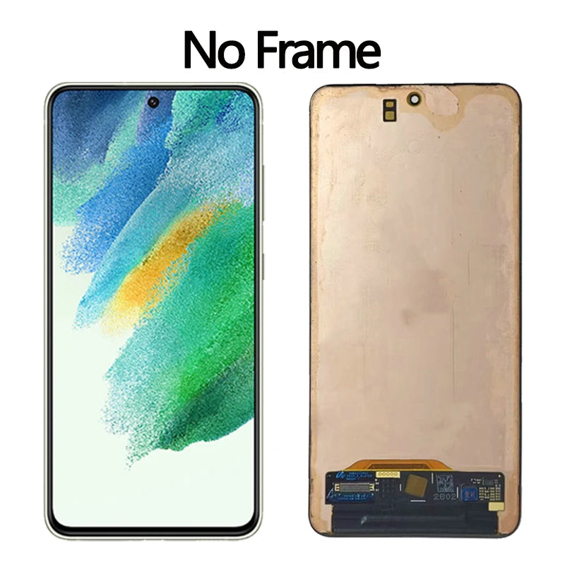 Schermo Dynamic AMOLED 2X S21FE con Cornice per Samsung Galaxy S21 FE 5G, Display LCD G990, Sostituzione Touch Screen Digitizer
