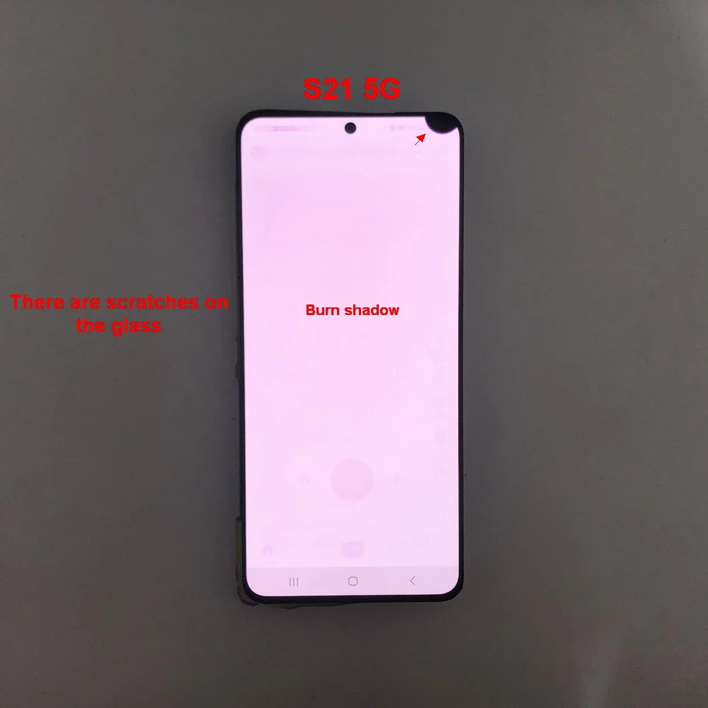 Display LCD Super AMOLED per Samsung S21 5G G990F G991F G991U G991B/DS, Schermo Touch Digitizer 6.2'' con Difetti, Ricambio Schermo