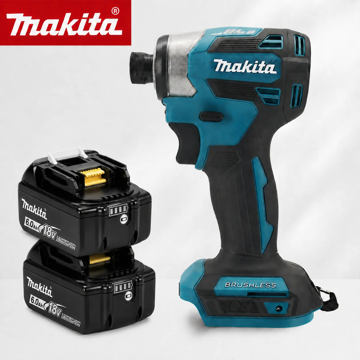 Avvitatore a impulsi Makita DTD173 senza fili 18V, cacciavite elettrico brushless 180N.m ad alta coppia 3600RPM, utensile elettrico compatibile con batterie Makita BL1860B BL1850B BL1840B BL1830B BL1815N LXT 18V, con kit cari
