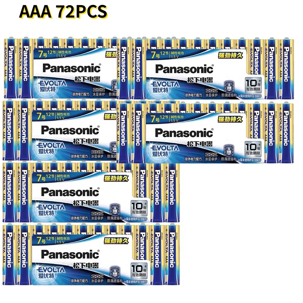 Panasonic 1.5V AAA # Batteria Alcalina a Lunga Durata per Serrature Intelligenti, Telecomandi TV e Condizionatori d'Aria, 4‑96 Pezzi
