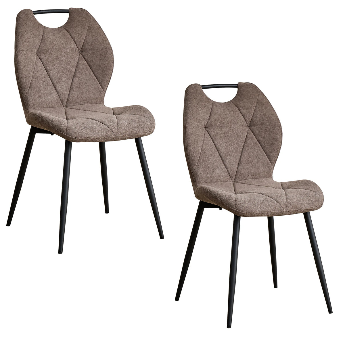 Sedia da pranzo moderna 2/4/6 pezzi, comode sedie imbottite con gambe in metallo per cucina/soggiorno/camera da letto