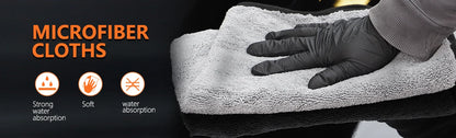 SPTA 1PC Asciugamano per decontaminazione bordi in microfibra Panno per auto in microfibra extra morbido per lavaggio auto per la pulizia degli interni