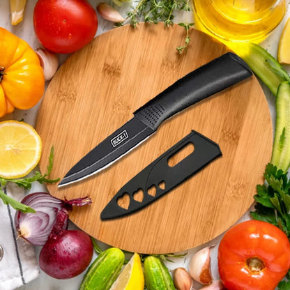 WXCOO Coltello da Cucina, Coltello da Chef per Frutta, Affettatrice per Verdure, Coltello per Disossare, Tritatutto Domestico con Coperchio, Mannaia in Acciaio Inox