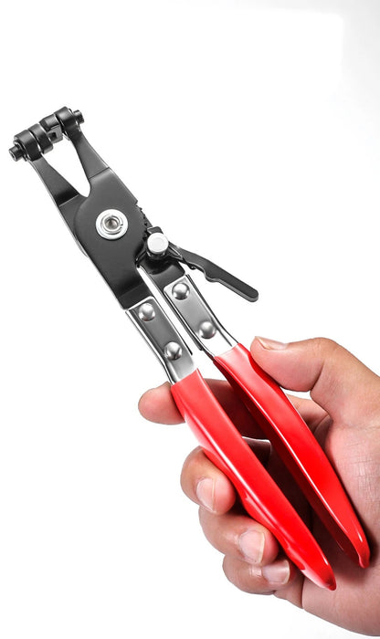 Pinze per fascette stringitubo, set di pinze per fascette stringitubo a lungo portata per filo, set di tubi flessibili per olio combustibile, acqua, strumenti automatici, riscaldatore per radiatore refrigerante e tubo dell'ac
