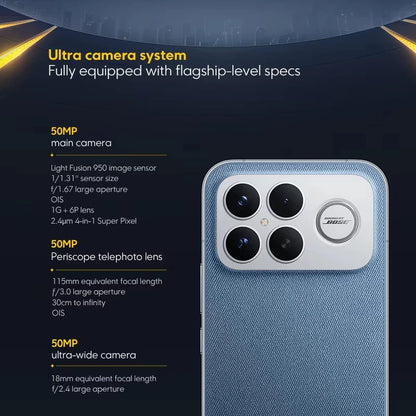 POCO F8 Ultra Snapdragon 8 Elite Gen 5 6500mAh 6.9" 120Hz Display AMOLED POCO Hyper RGB con supporto NFC Smartphone