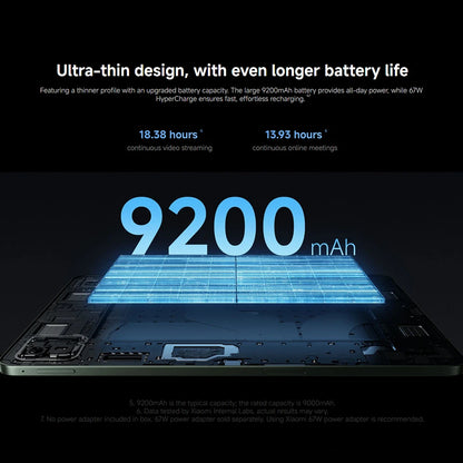 Xiaomi Pad 8 Pro Versione Globale, Tablet con display da 11.2 pollici 3.2K 144Hz, processore Snapdragon 8-core ® Mi Pad 8 Elite con fotocamera posteriore da 50MP e batteria da 9200mAh