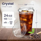 Confezione da 100 bicchieri di plastica trasparenti da 12/16/20/24 once, con coperchi a beccuccio senza cannuccia, bicchieri usa e getta per caffè, con coperchi, ideali per caffè freddo.