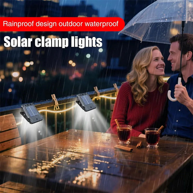 Clip su luci solari LED impermeabili per esterni Luci con sensore di movimento 3 modalità 3 modi di montaggio Illuminazione di sicurezza solare per recinzione