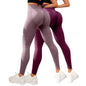 Leggings Modellanti Anti-Cellulite 2 Pezzi, Compressione 3D, Vita Alta, Senza Cuciture, Push-Up, Opachi, Pantaloni Sportivi per Yoga e Fitness