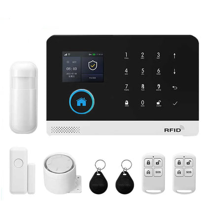 Sistema di Allarme PGST per Casa, Allarme di Sicurezza WIFI Antifurto con Sensore di Movimento per Porte, Compatibile con Tuya e Alexa