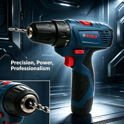 Trapano Elettrico Bosch Professional GSR120-LI 12V, Avvitatore a Batteria Multifunzione, Utensile Elettrico per Casa