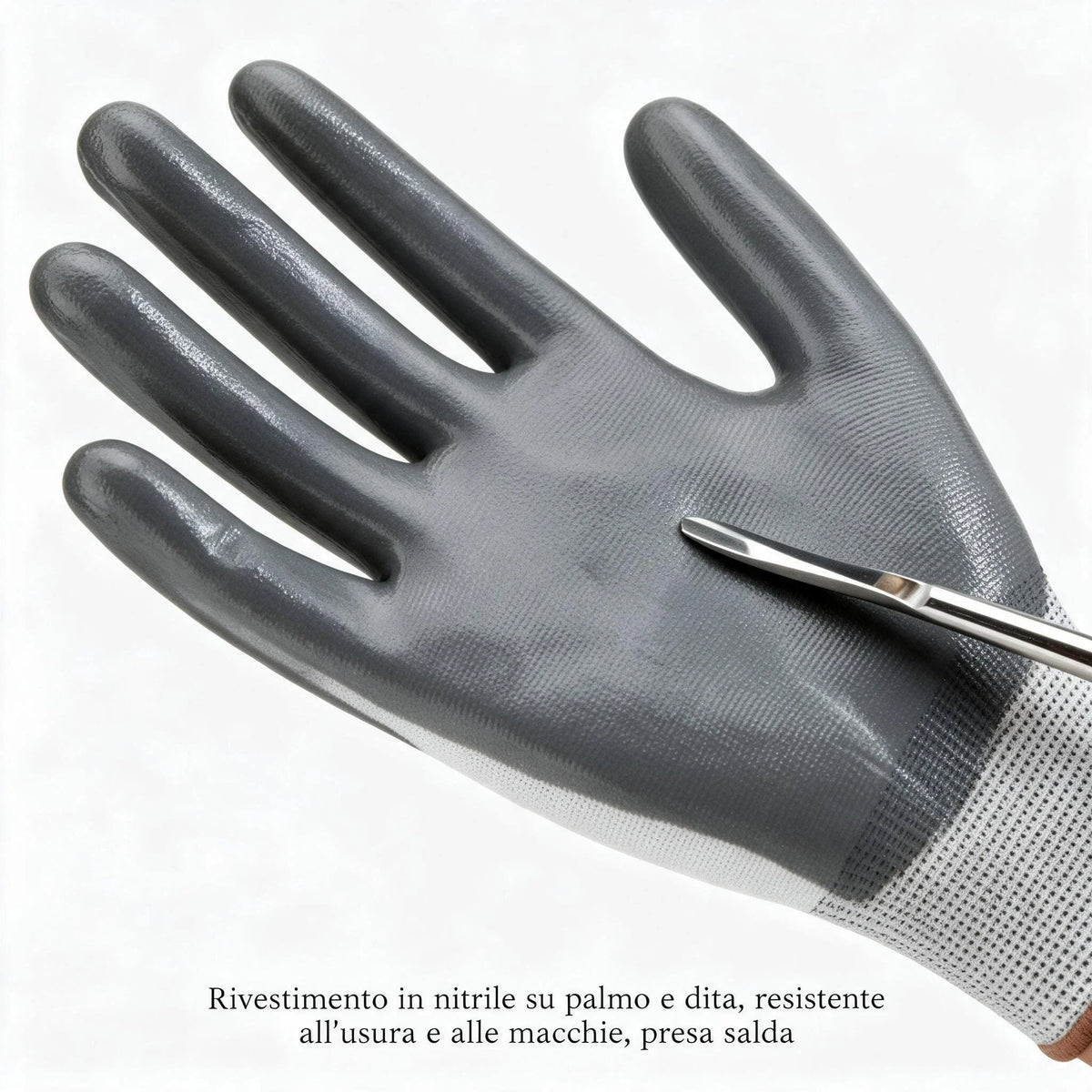12 paia di guanti da lavoro protettivi con rivestimento in nitrile, trattati sul palmo per aumentare l’aderenza, resistenti all’usura, all’olio e allo scivolamento, adatti per l’industria, l’edilizia, i magazzini e